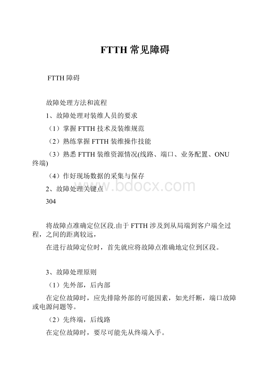 FTTH常见障碍.docx_第1页