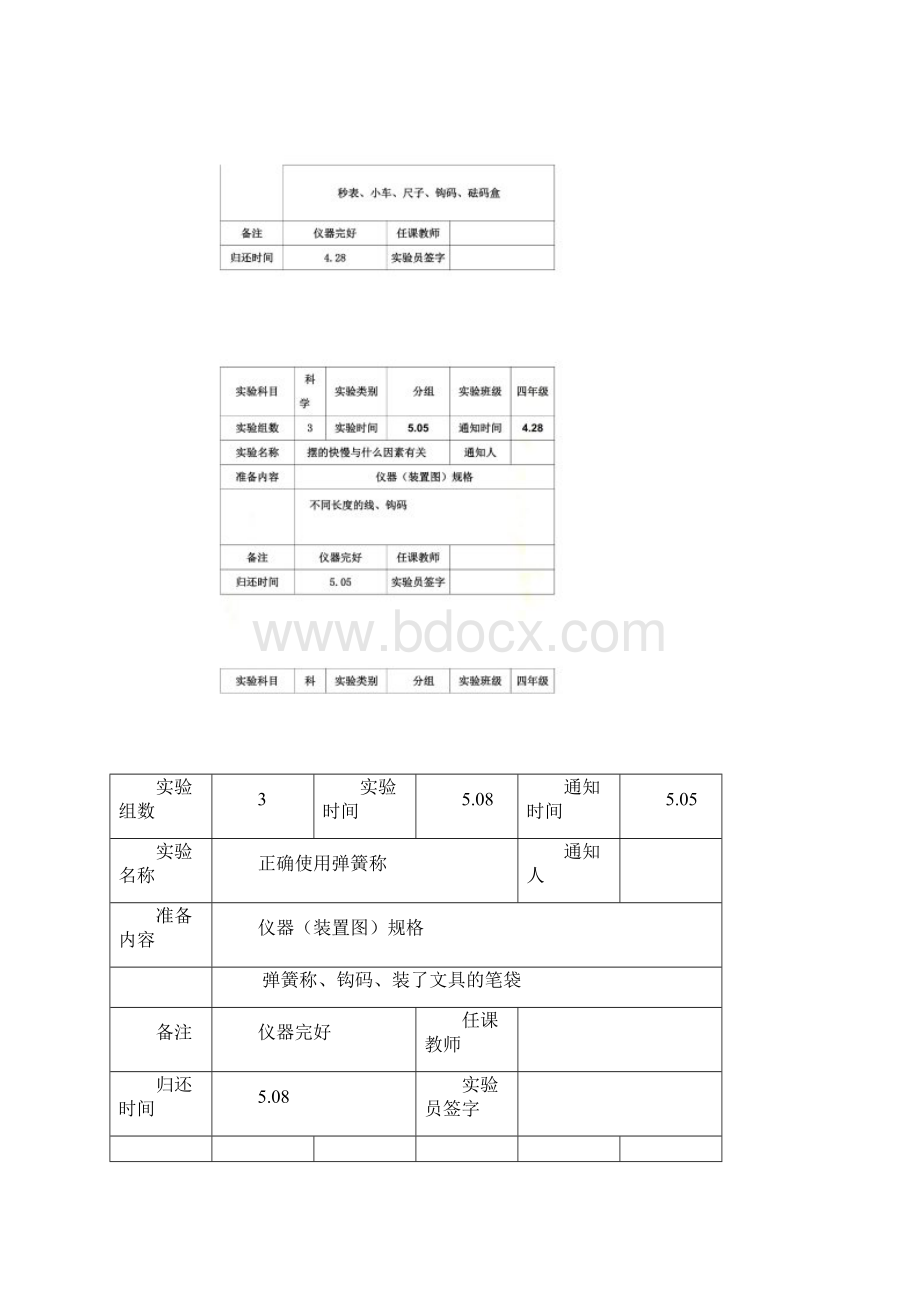 苏教版四年级科学下册分组实验报告单.docx_第3页