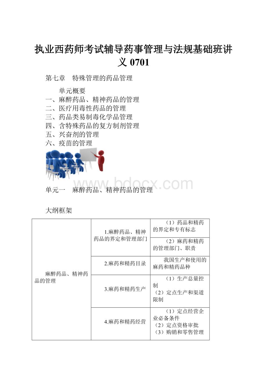 执业西药师考试辅导药事管理与法规基础班讲义0701.docx_第1页