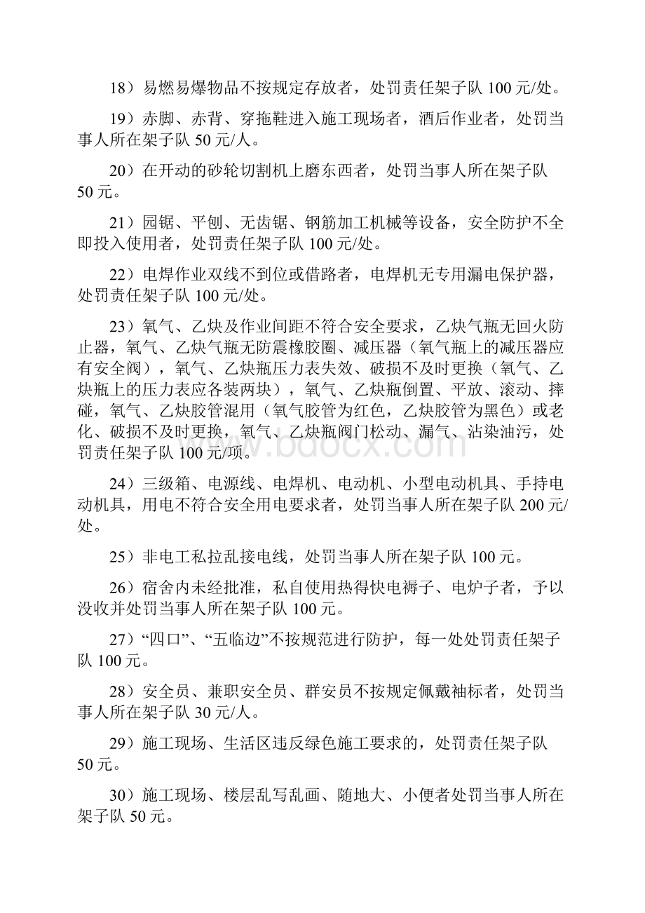 现场安全管理奖罚制度.docx_第3页