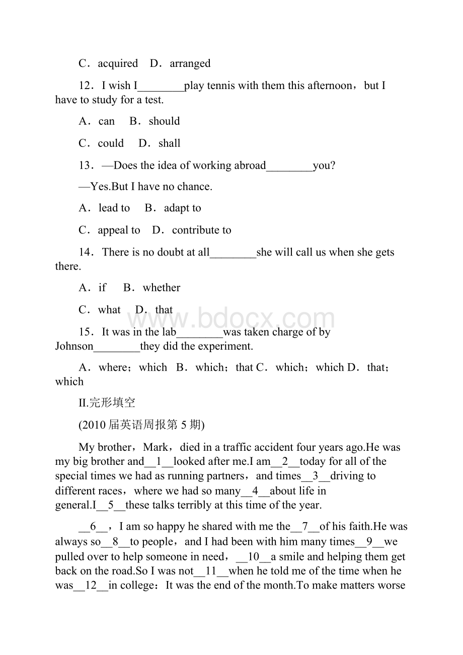 高中英语选修6Unit15课时作业.docx_第3页