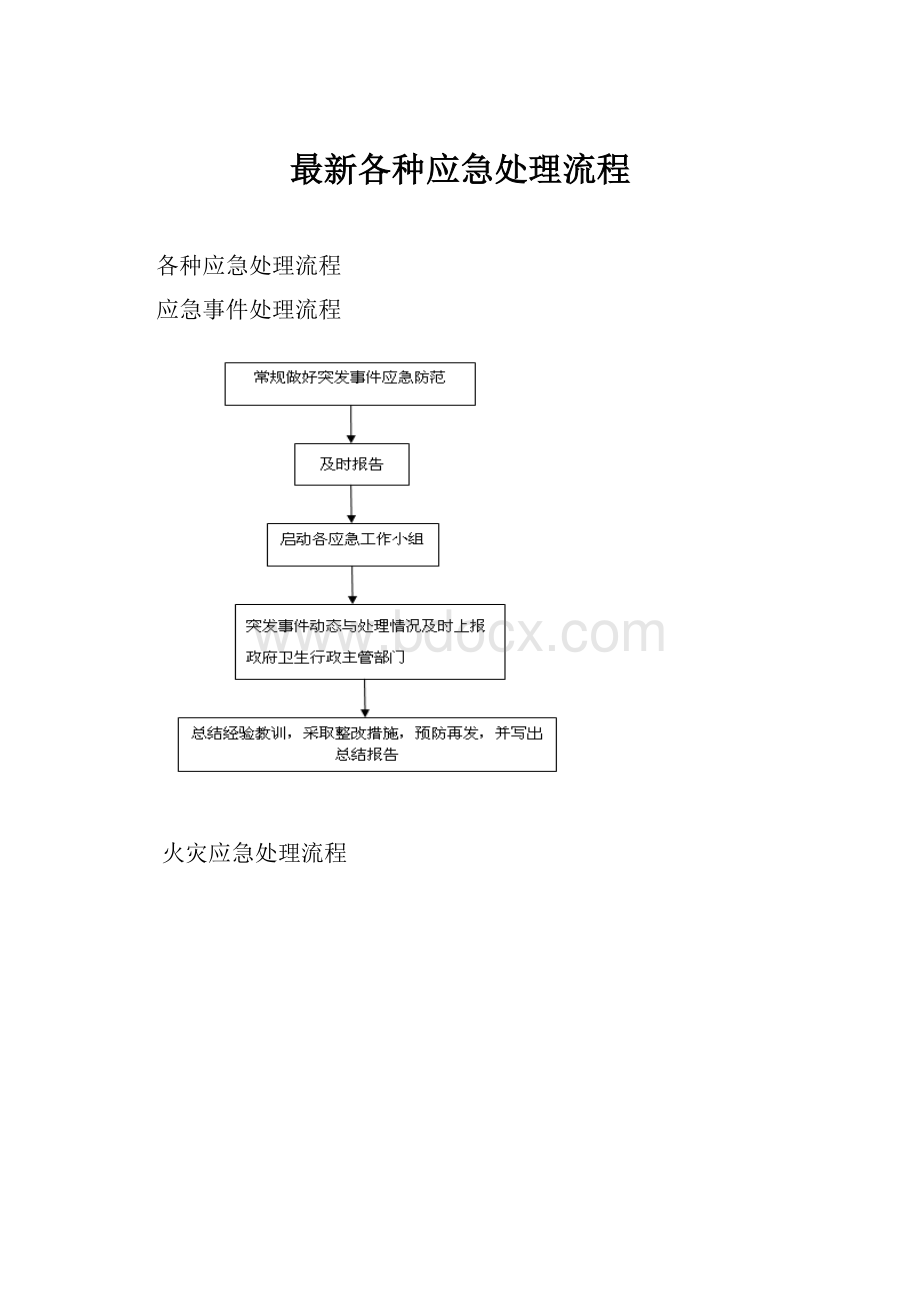 最新各种应急处理流程.docx