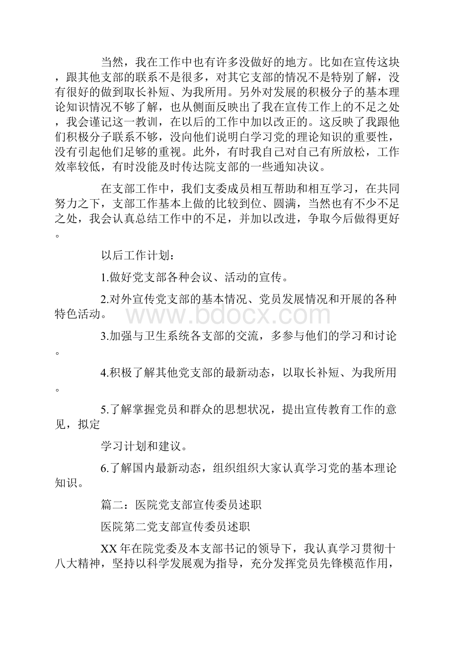 党支部宣传委员述职报告.docx_第2页