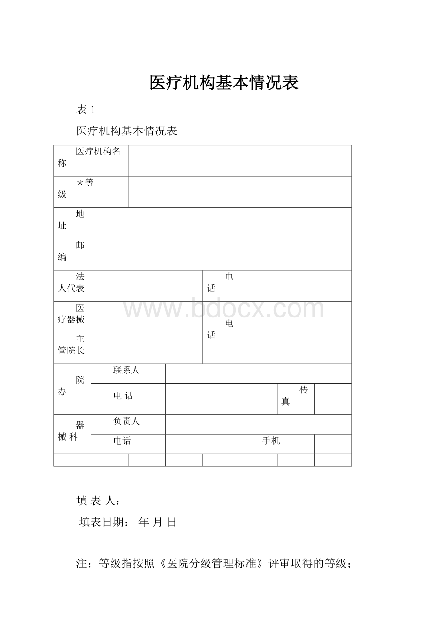 医疗机构基本情况表.docx