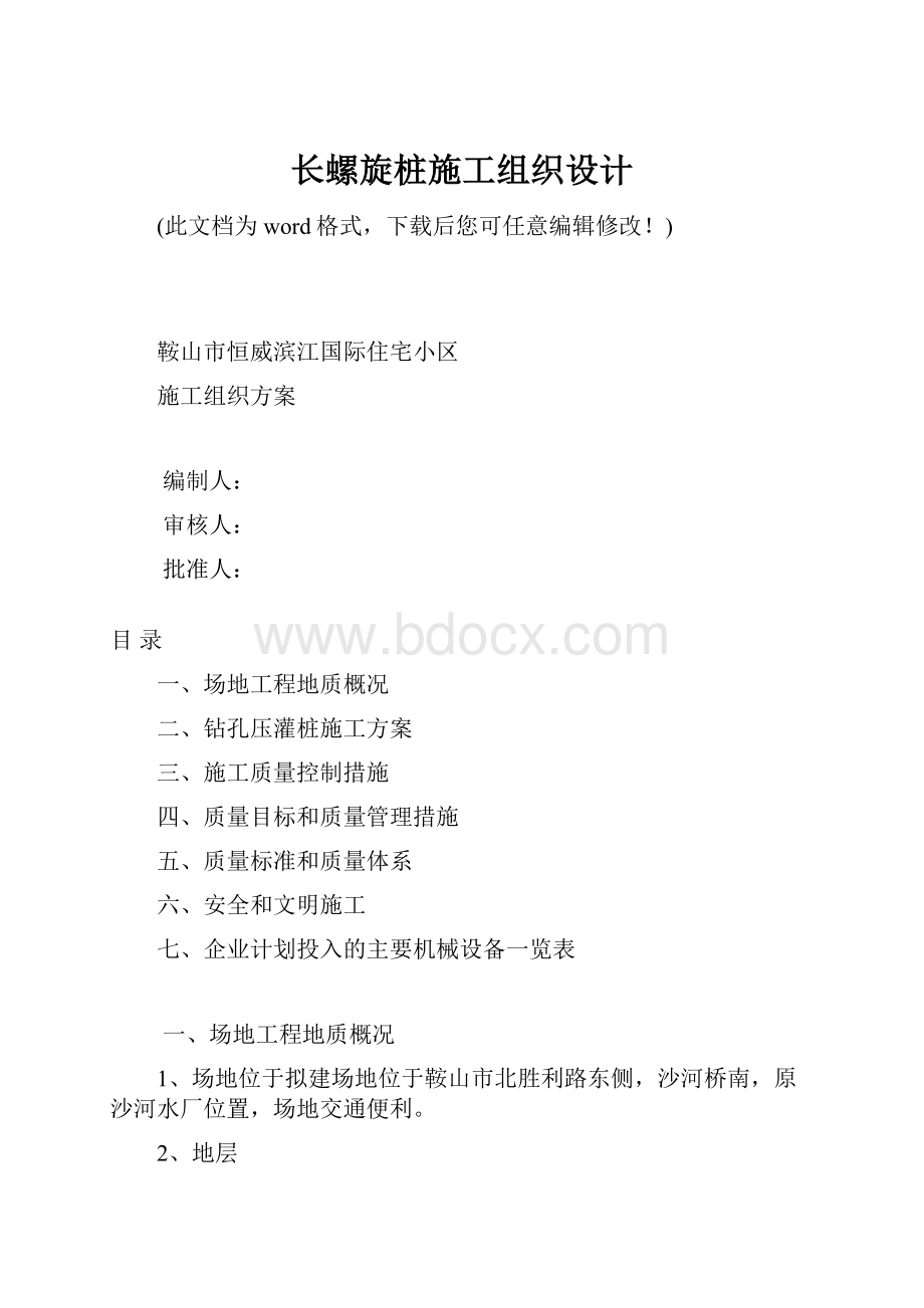 长螺旋桩施工组织设计.docx