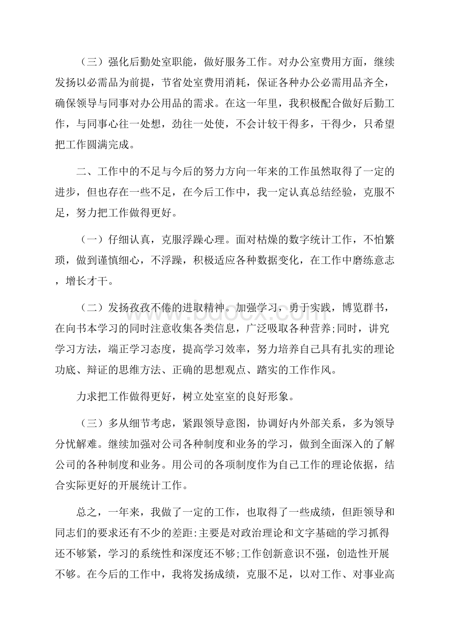 统计人员个人工作总结五篇合集.docx_第2页