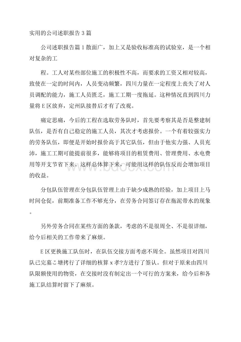 实用的公司述职报告3篇.docx