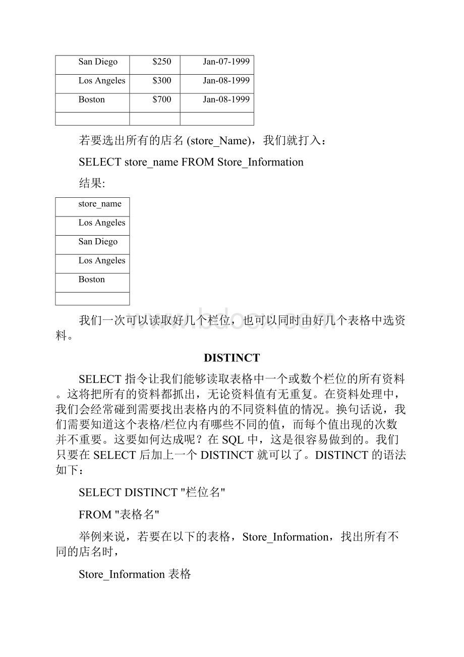 SQL语句实例及实用教程.docx_第2页