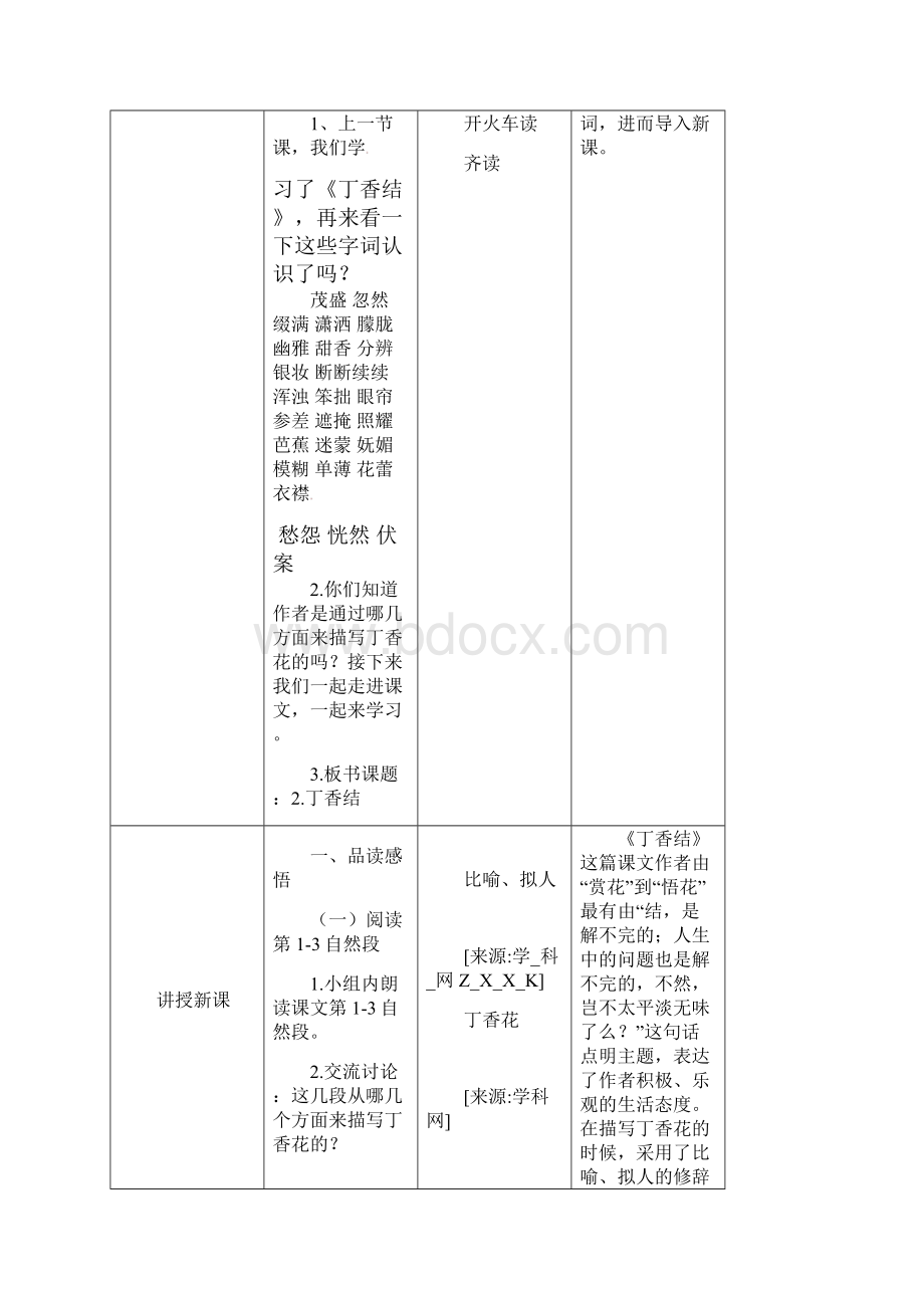 2 《丁香结》第二课时 人教部编版六年级上册语文教案.docx_第2页