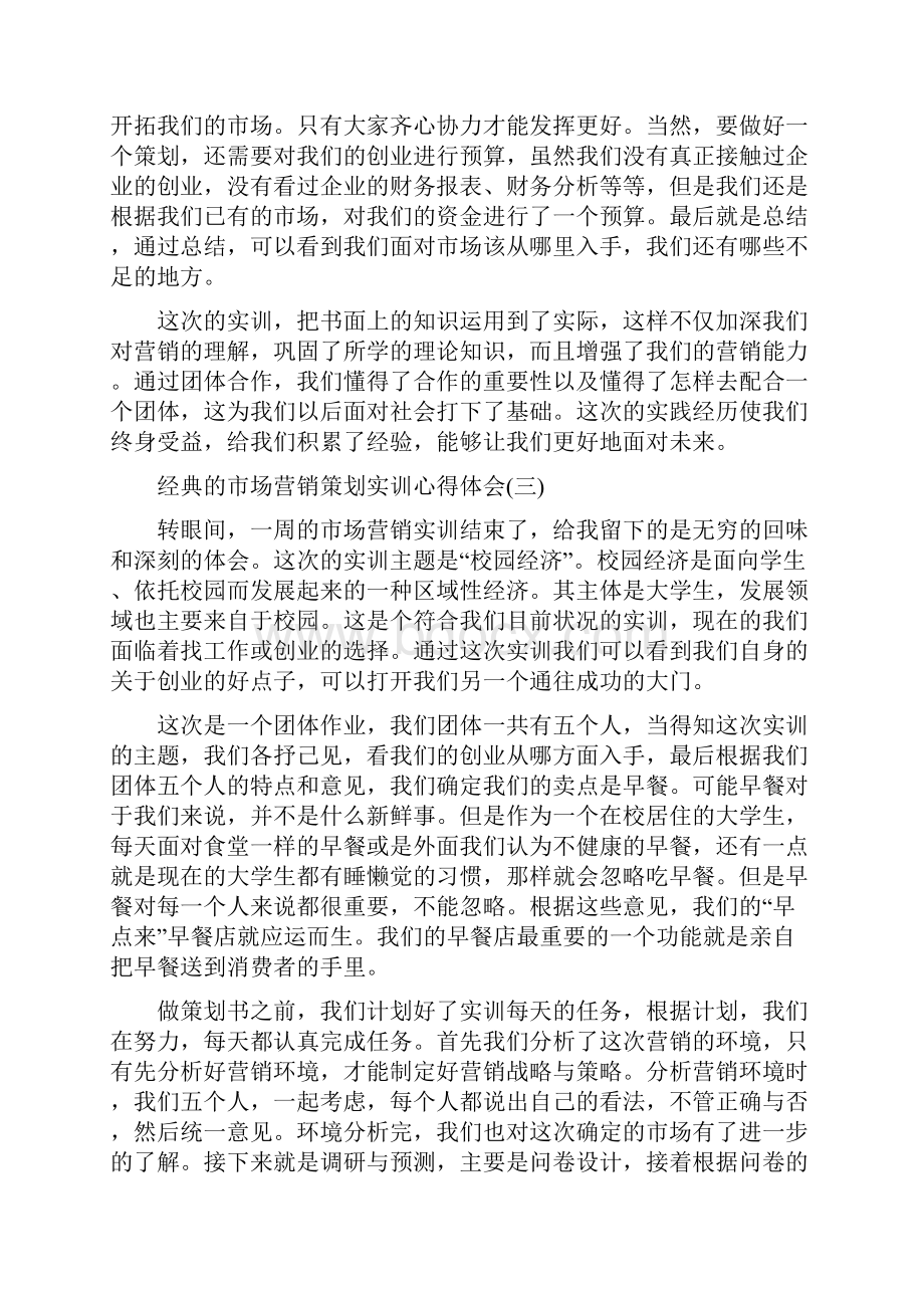 市场营销策划实训心得体会5篇.docx_第3页