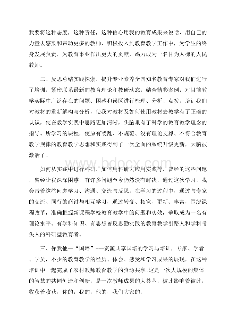 农村教师远程国家计划培训学习总结4篇.docx_第2页