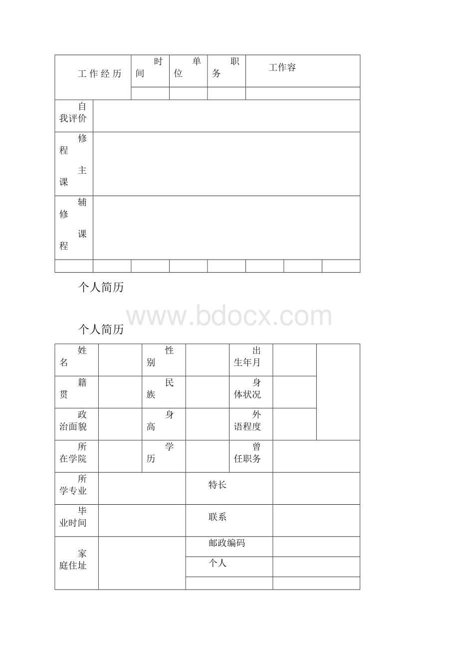 标准个人简历表格.docx_第3页