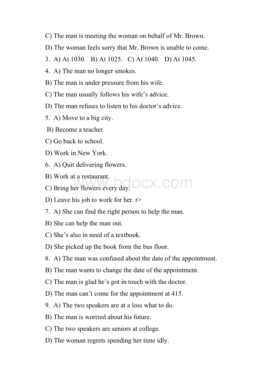 大学英语四级考试试题及参考答案 10.docx_第2页