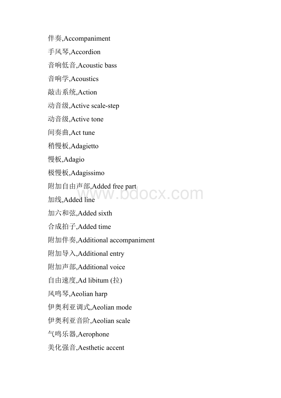 音乐专业英语词汇大全.docx_第2页