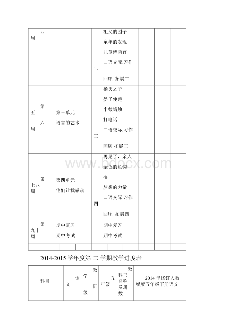 人教版五年级下册语文教学计划最新.docx_第3页