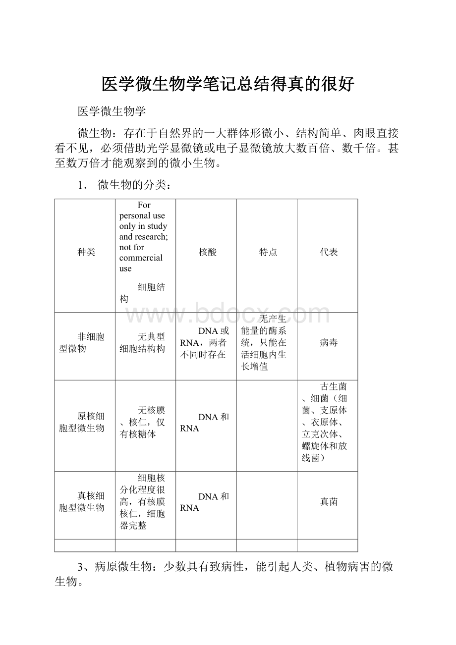 医学微生物学笔记总结得真的很好.docx_第1页