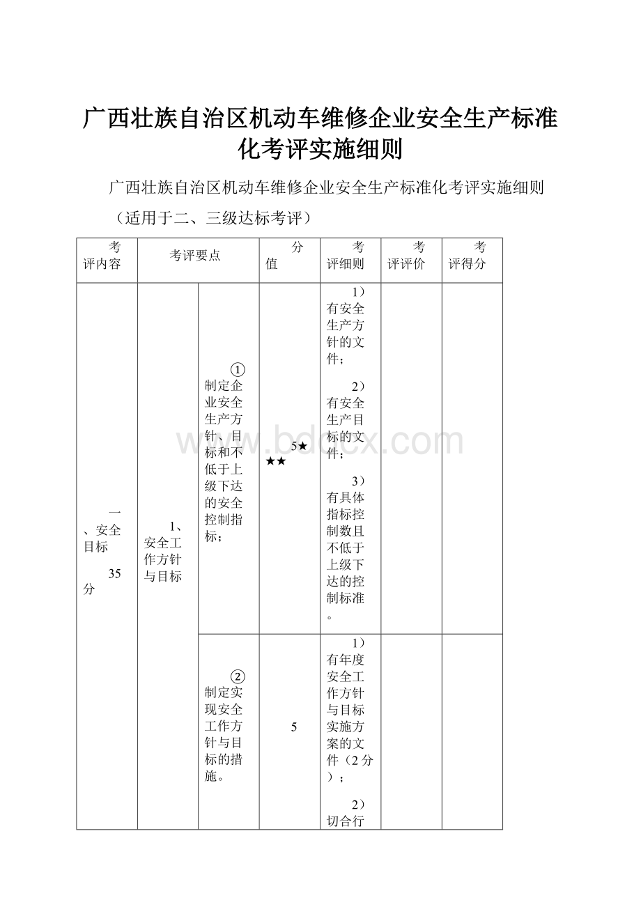 广西壮族自治区机动车维修企业安全生产标准化考评实施细则.docx_第1页