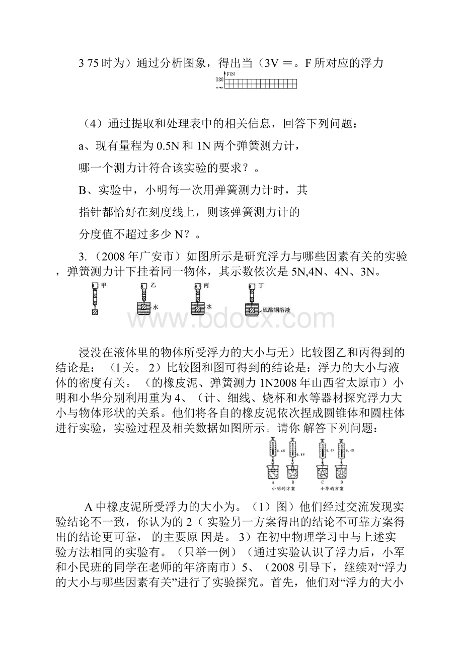 浮力大小与什么因素有关的试验探究一二有答案.docx_第2页