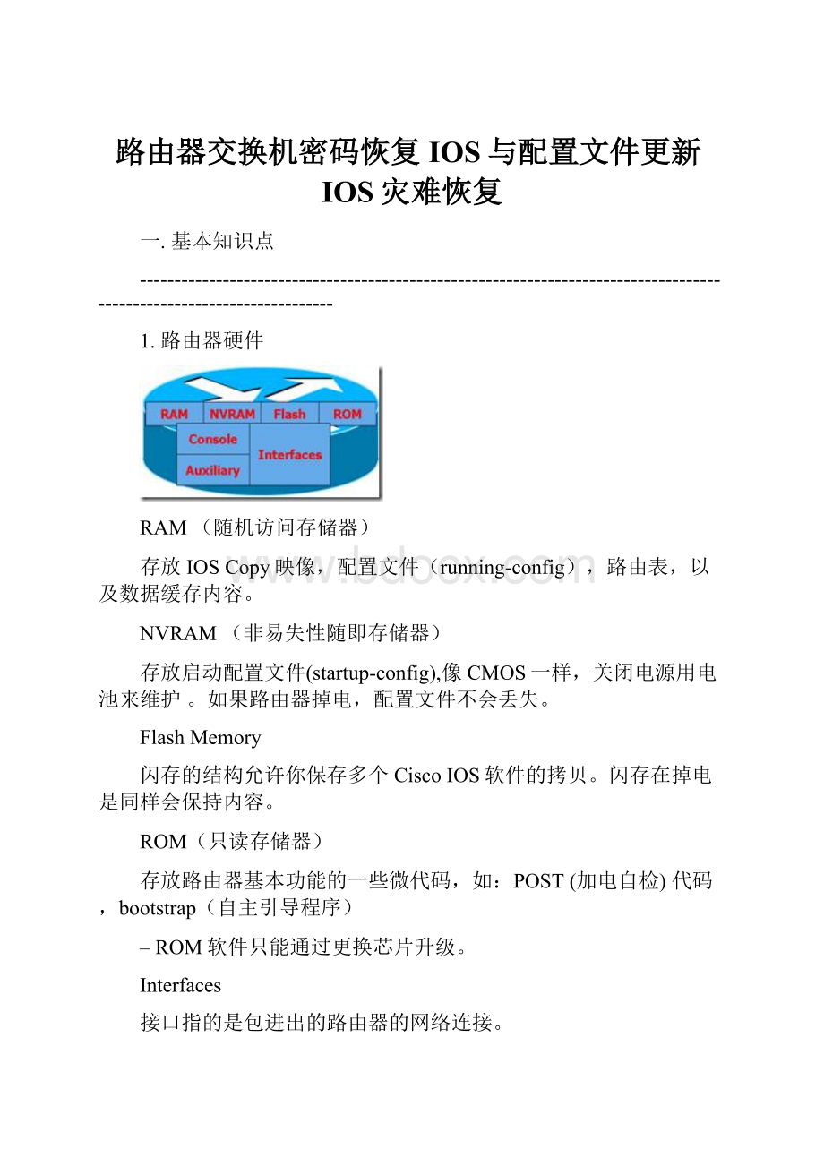 路由器交换机密码恢复IOS与配置文件更新IOS灾难恢复.docx_第1页