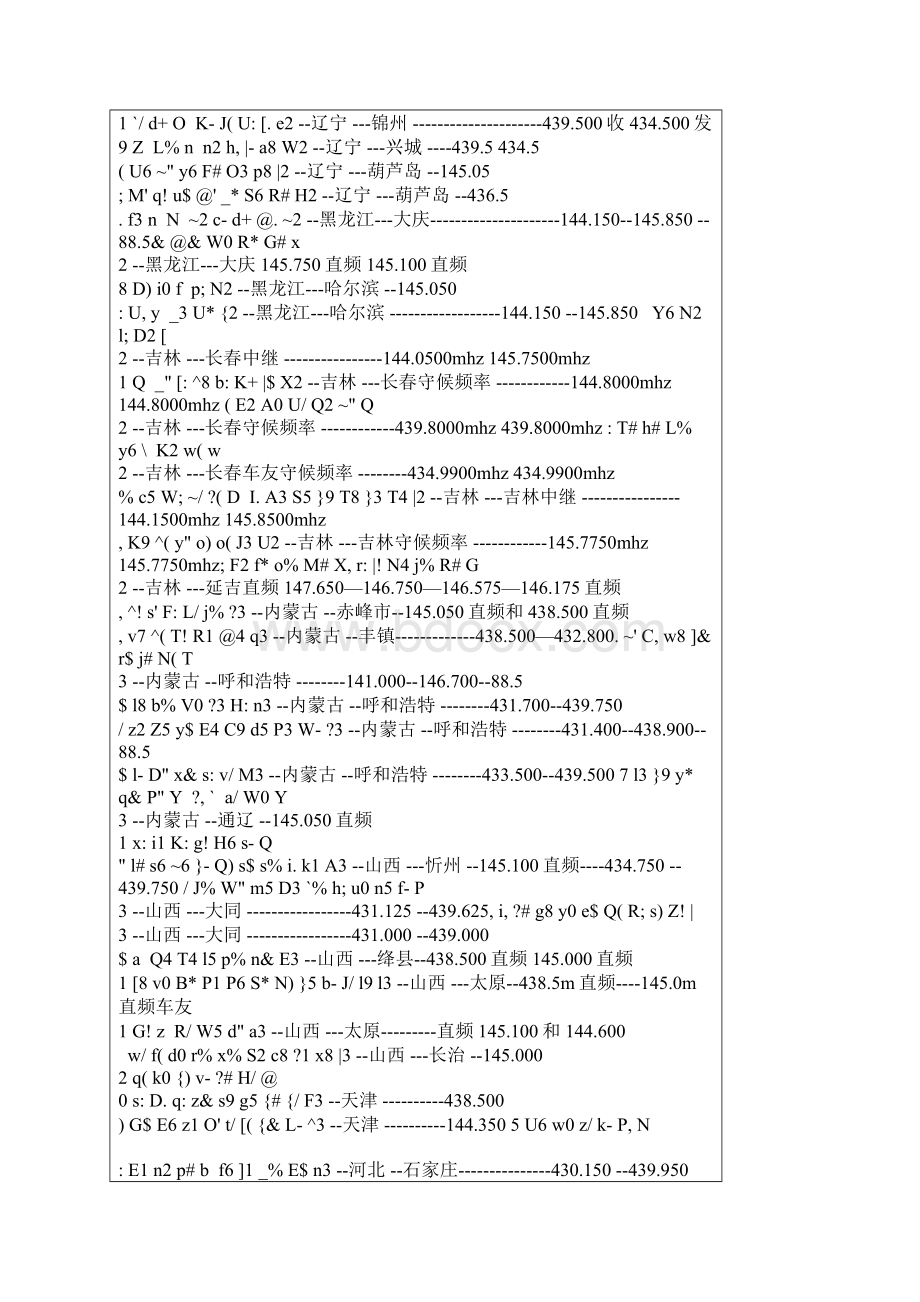 全国业余电台频率直频.docx_第3页