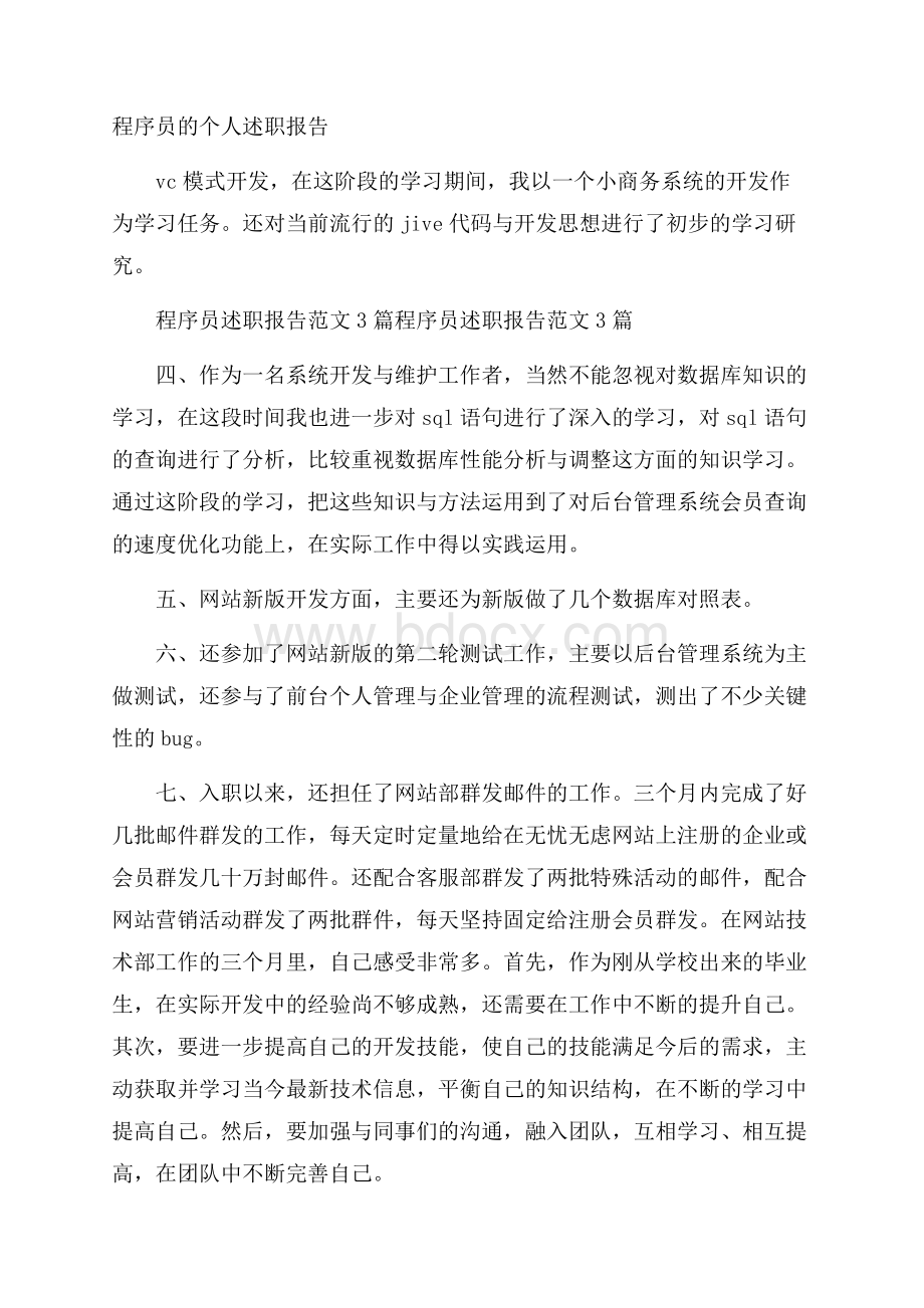 程序员的个人述职报告.docx