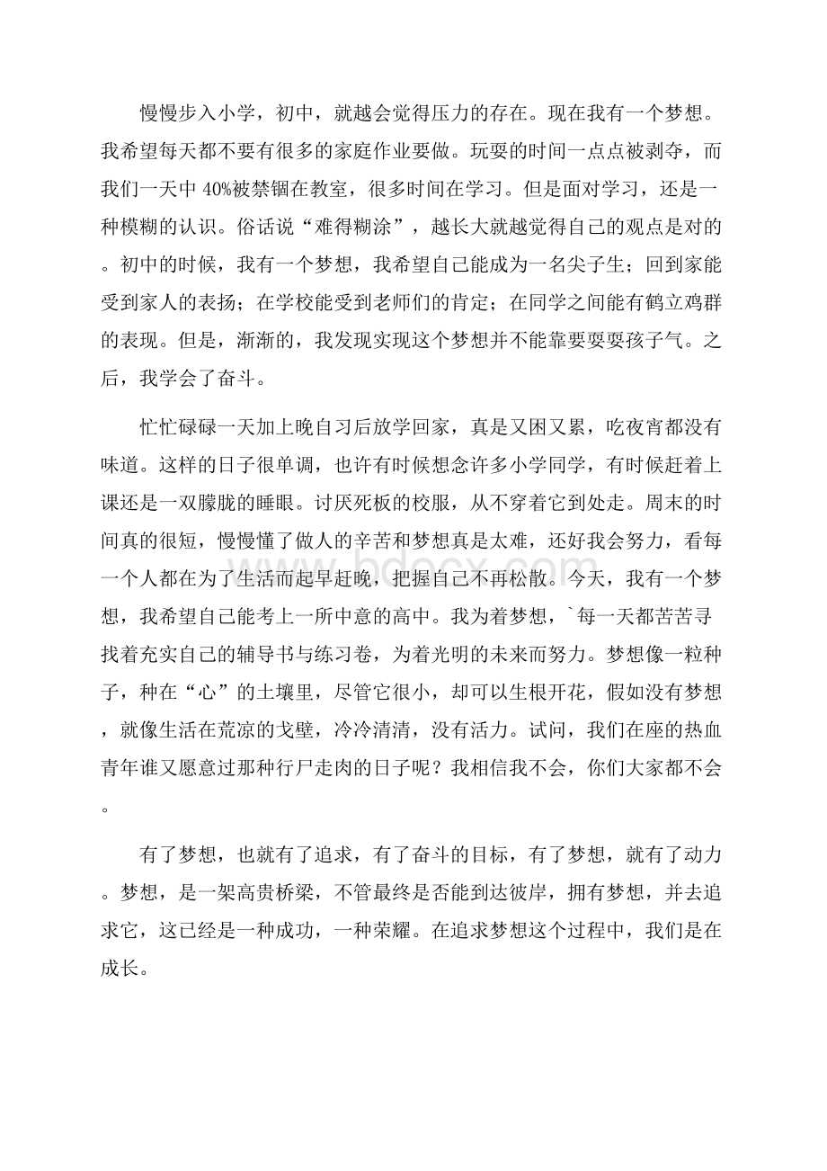 我的梦想演讲稿三篇.docx_第3页