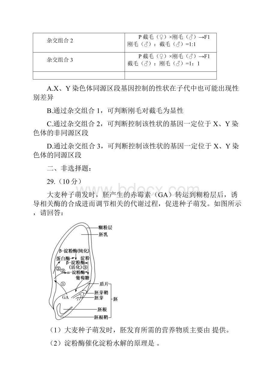 东北师大附中届高三五模理综生物试题含答案.docx_第3页