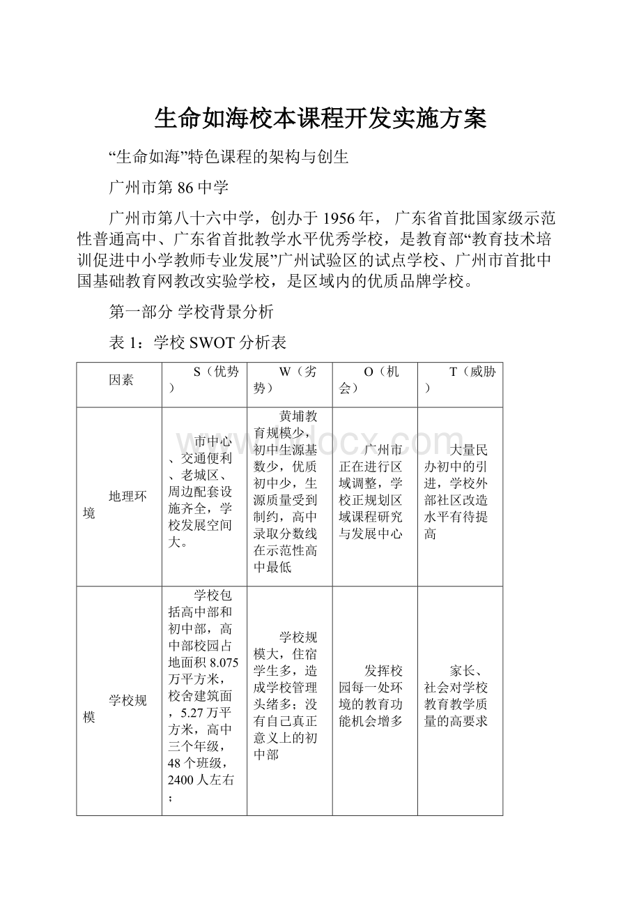 生命如海校本课程开发实施方案.docx_第1页