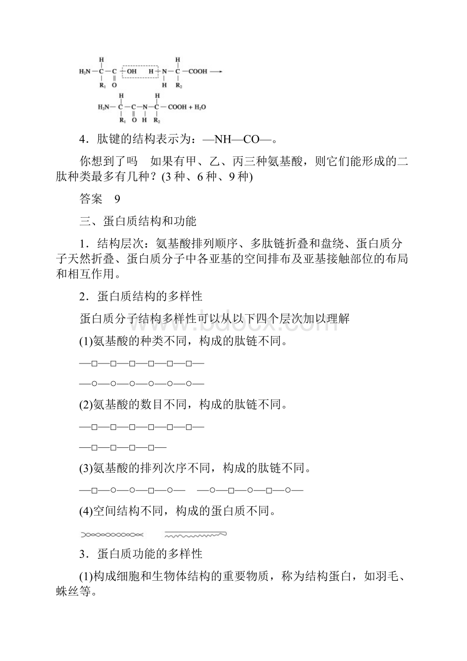 第一单元 学案3 生命活动的主要承担者蛋白质.docx_第2页