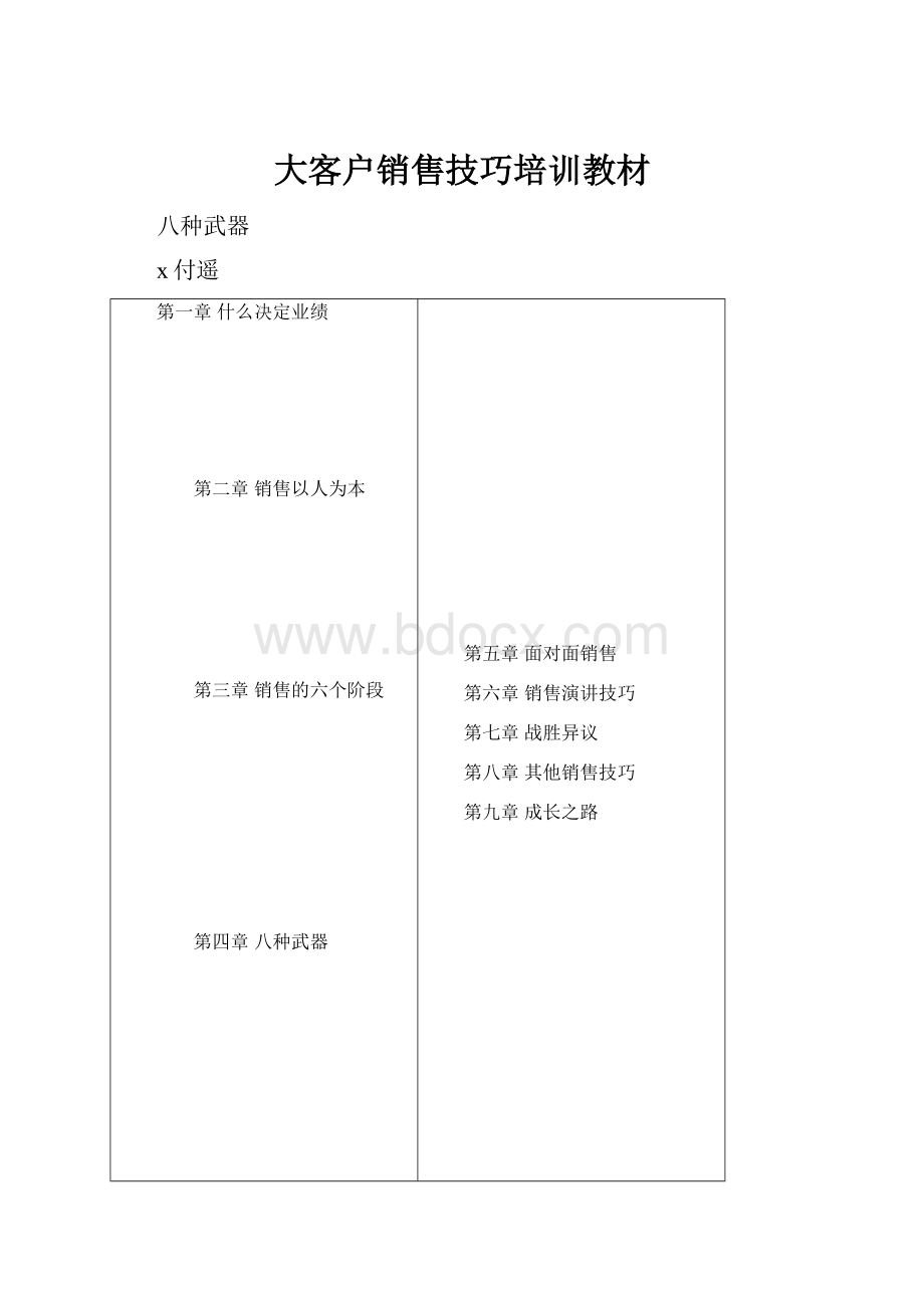 大客户销售技巧培训教材.docx