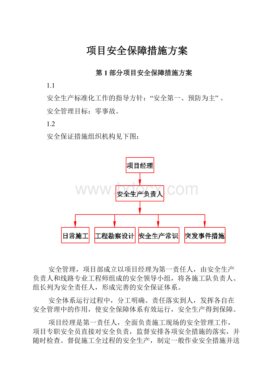 项目安全保障措施方案.docx_第1页