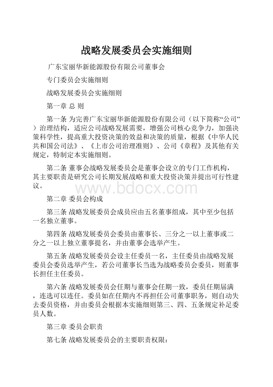 战略发展委员会实施细则.docx_第1页