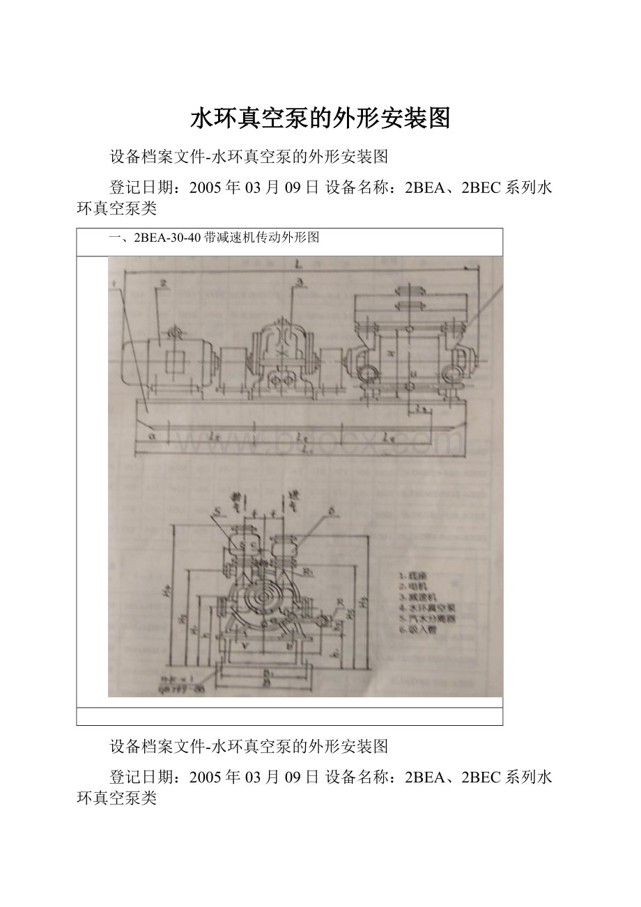 水环真空泵的外形安装图.docx_第1页