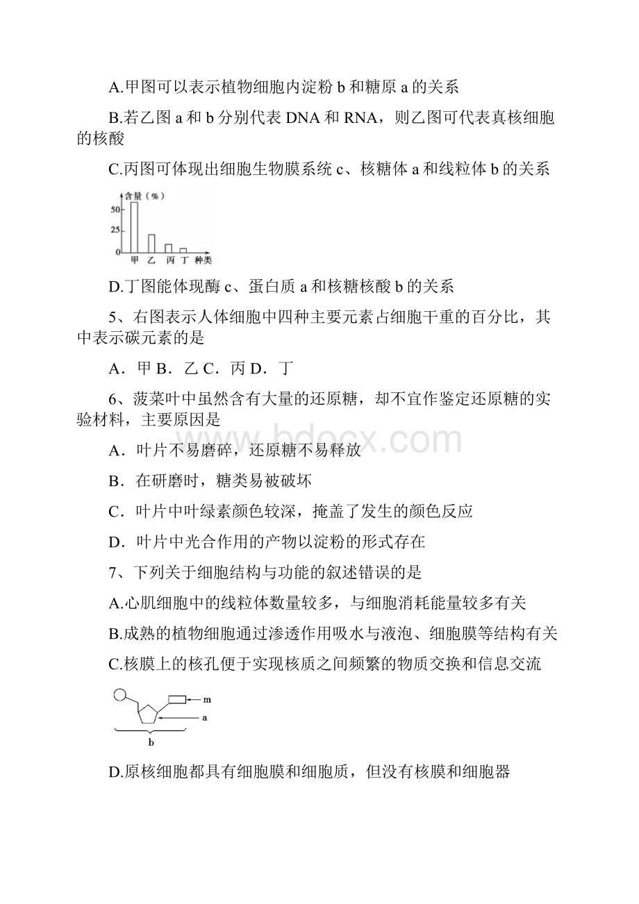 湖北省武汉市部分重点中学学年高一上学期期末考试 生物试题.docx_第2页