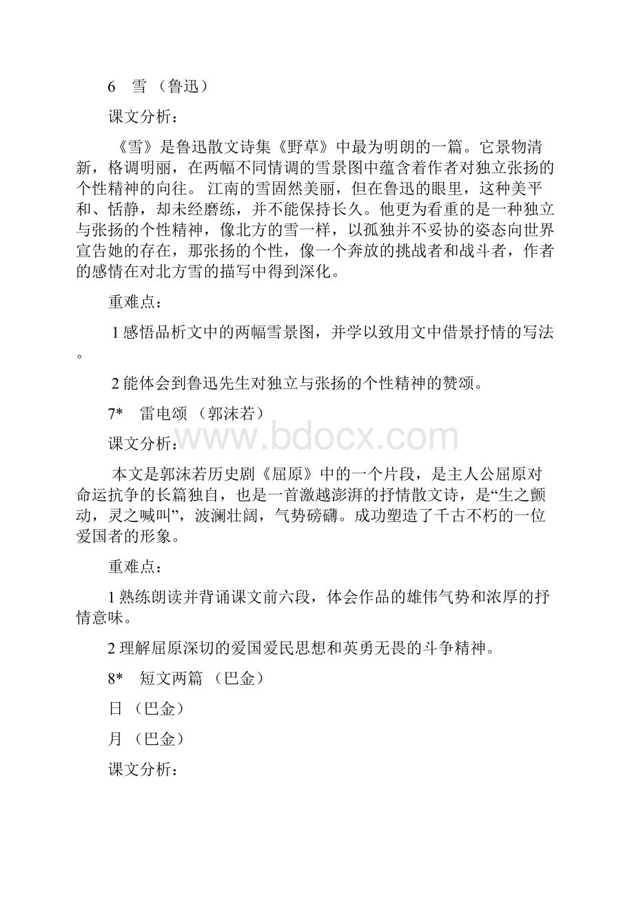 人教版八年级下册语文课文主旨.docx_第3页