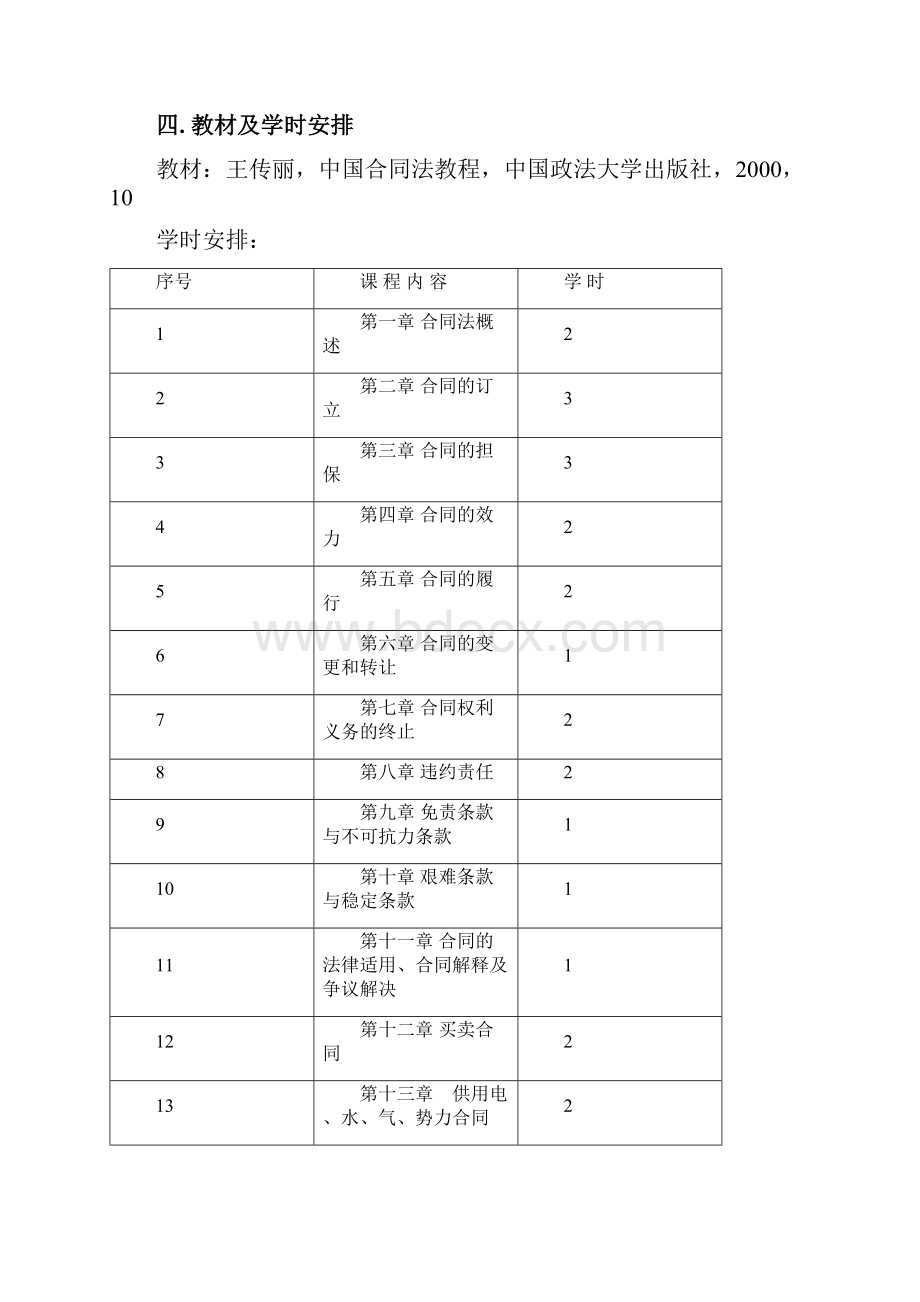 合同法 教学大纲.docx_第2页