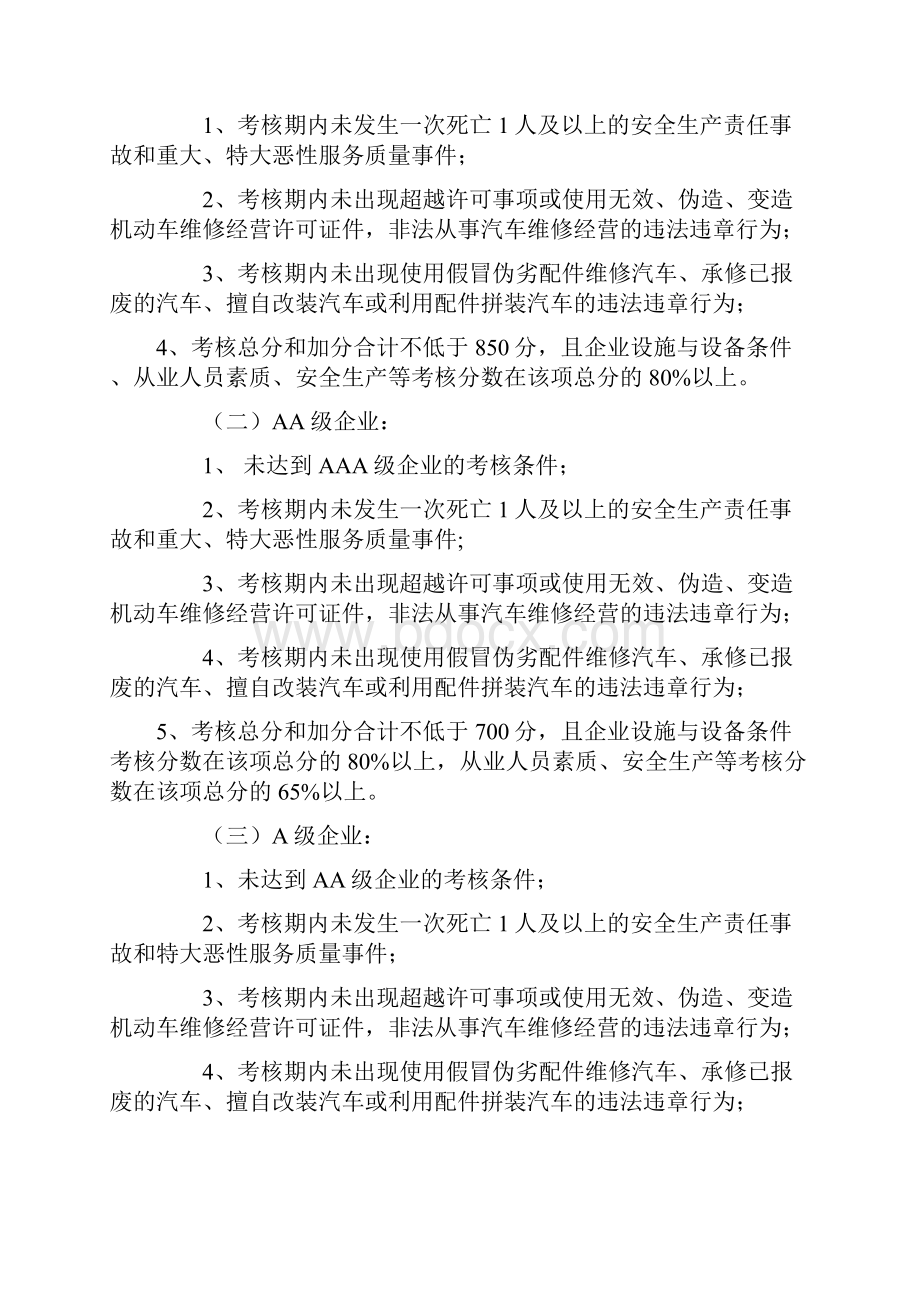 山东省一二类汽车维修企业质量信誉考核实施办法试行.docx_第3页