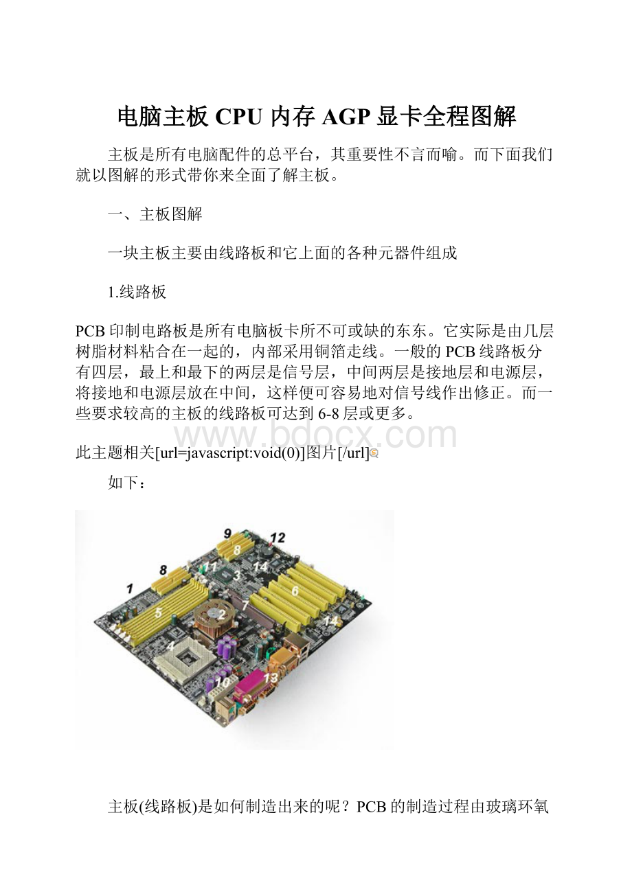 电脑主板CPU 内存 AGP显卡全程图解.docx_第1页