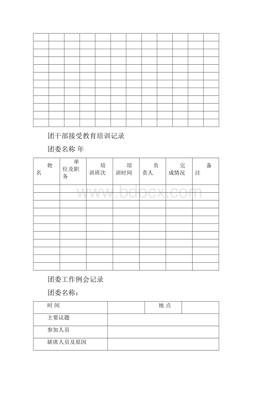 团委各类日常表格.docx_第2页