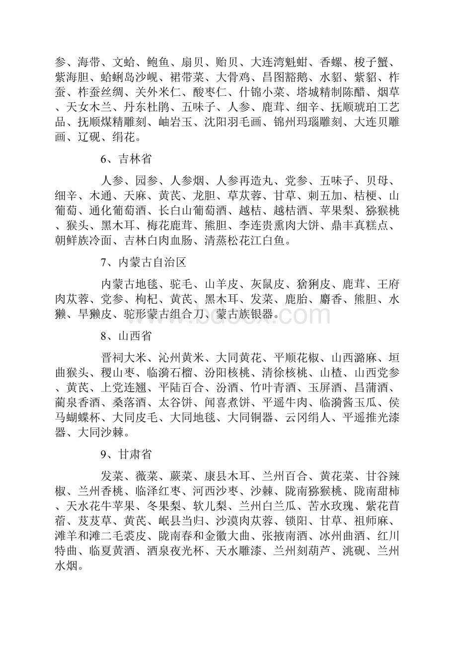 中国各省市美食特产精简版.docx_第2页
