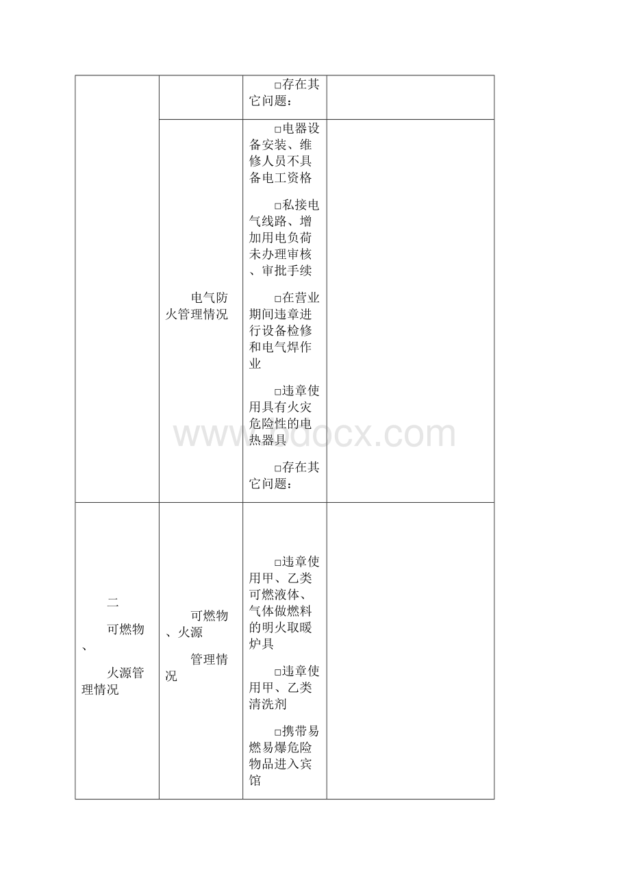 消防安全检查相关表格.docx_第2页