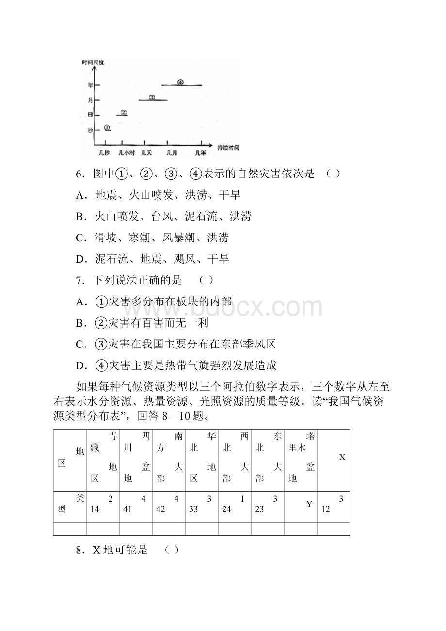 中国地理和必修三期末复习题.docx_第2页