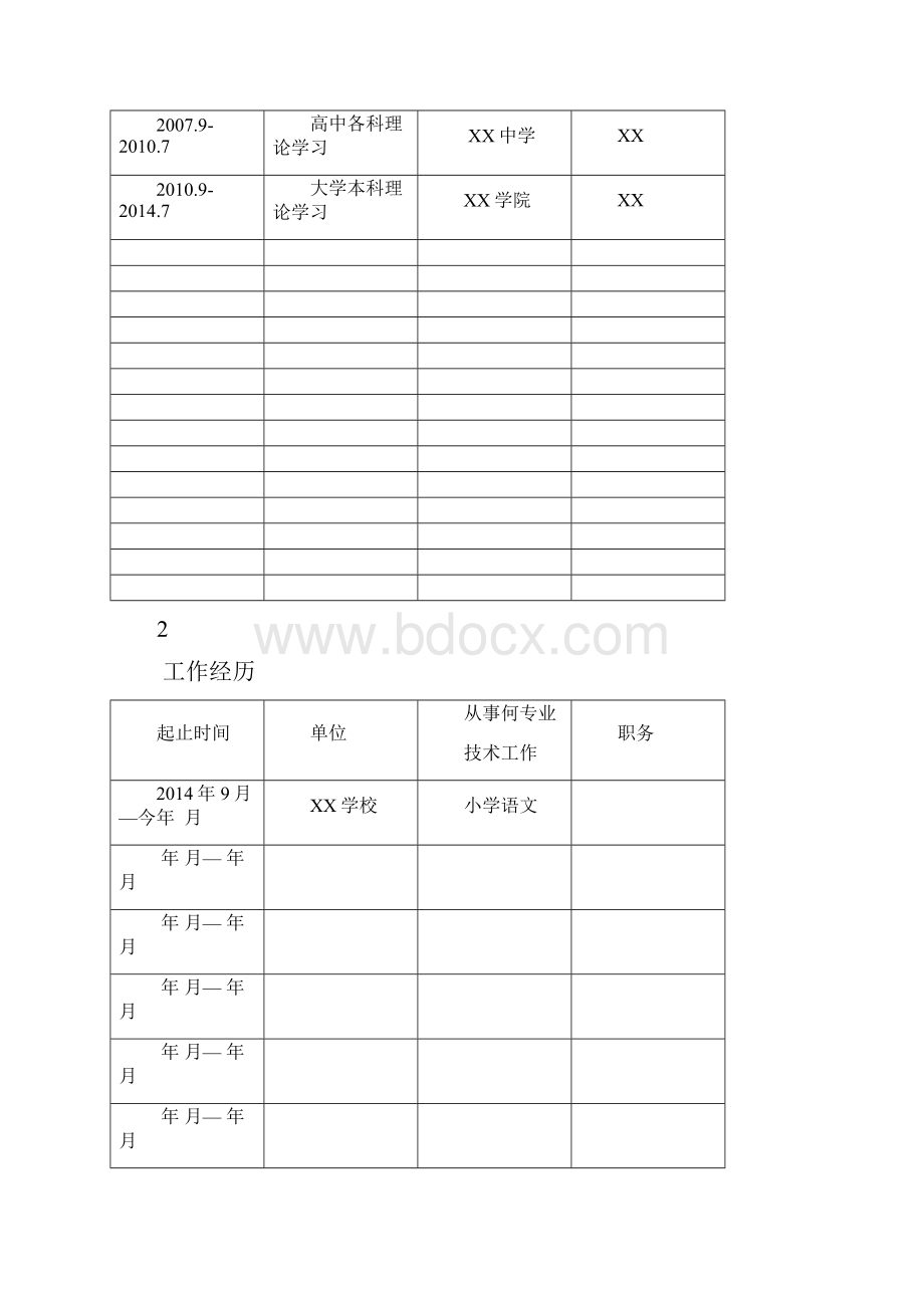 教师专业技术职务任职资格评审表填表说明样表.docx_第3页