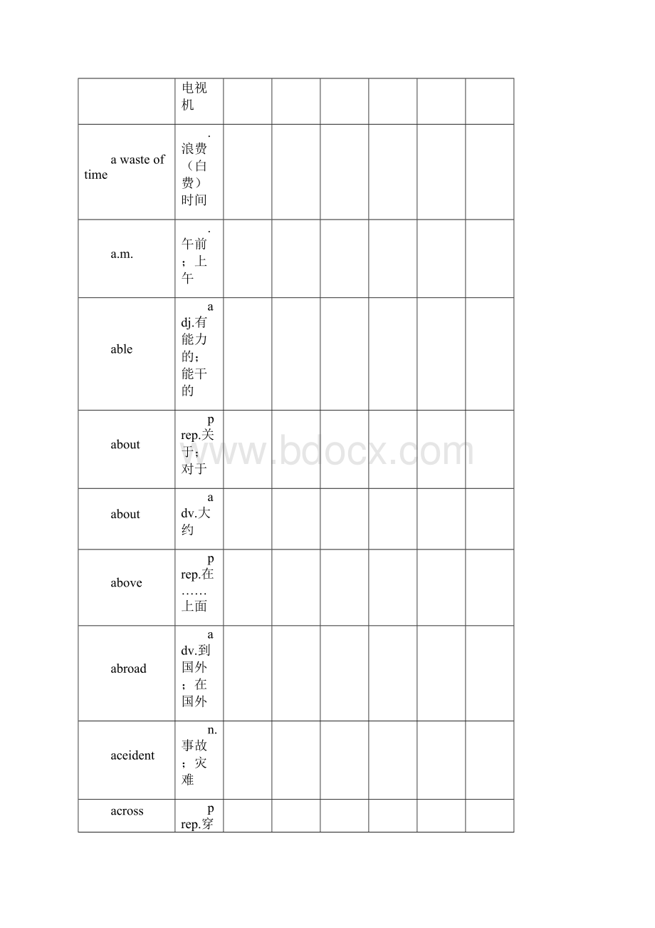 初中英语单词全集.docx_第3页