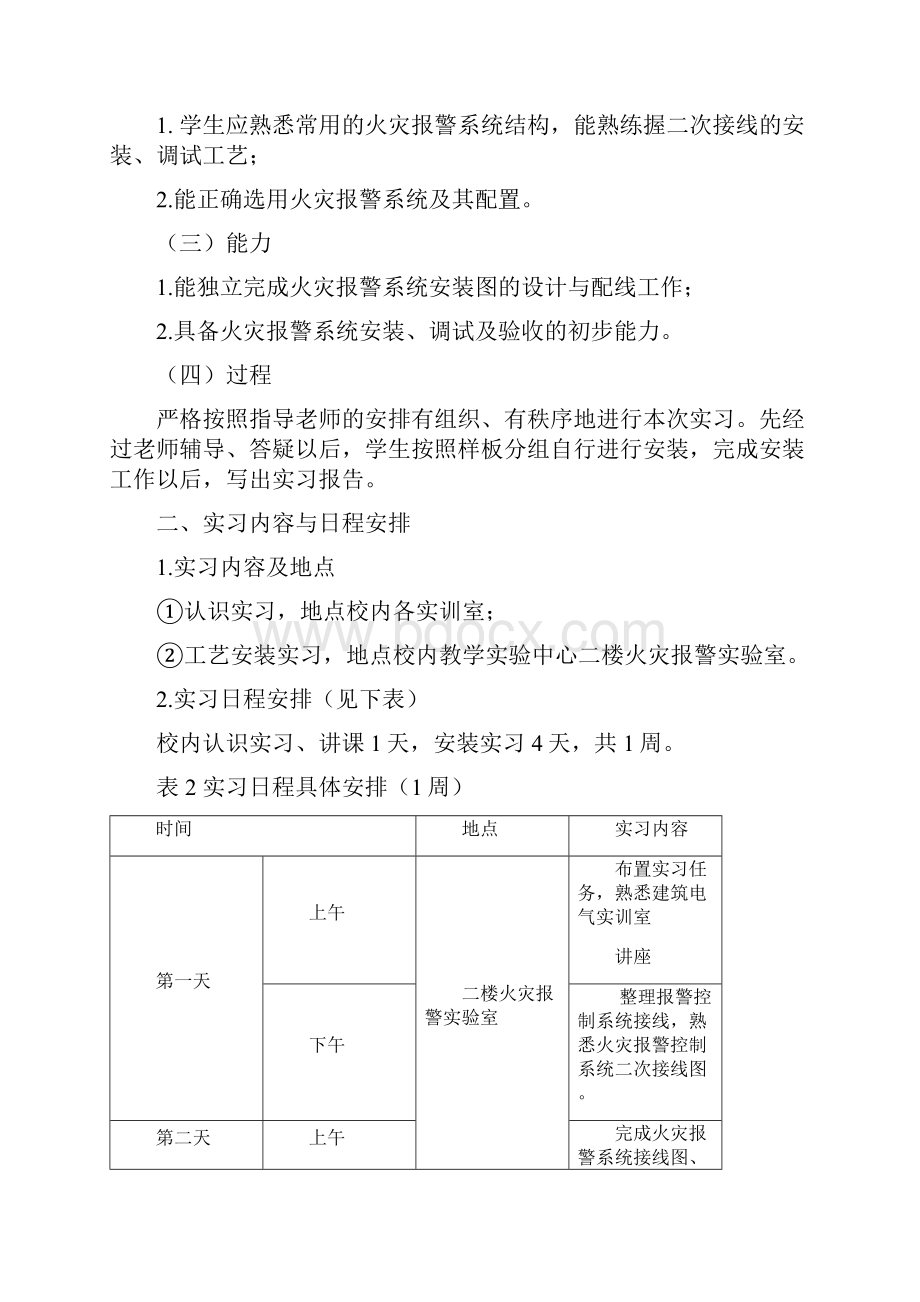 火灾报警消防系统工艺实习报告.docx_第2页