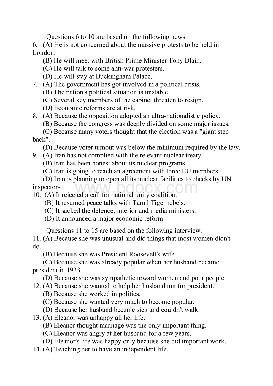 英语高级口译考试笔试真题及参考答案.docx_第3页