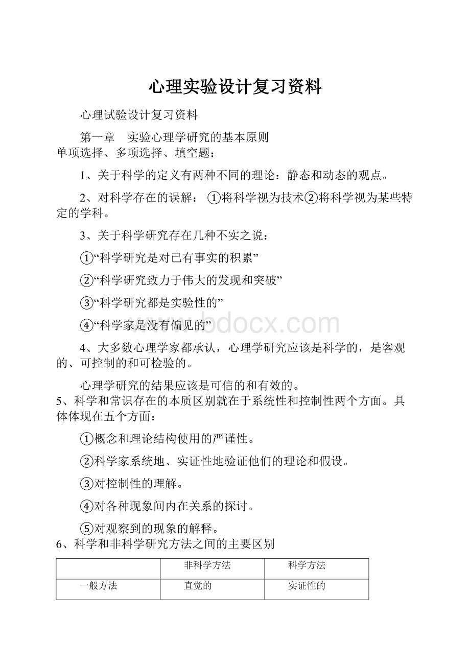 心理实验设计复习资料.docx_第1页