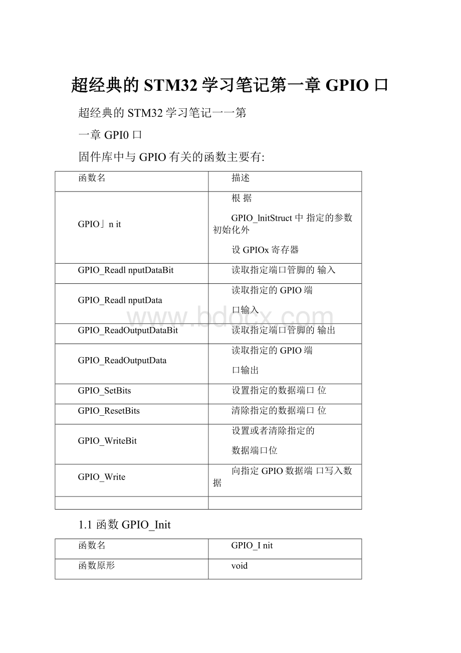 超经典的STM32学习笔记第一章GPIO口.docx