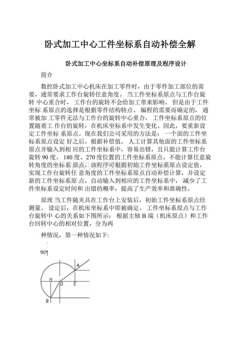 卧式加工中心工件坐标系自动补偿全解.docx_第1页