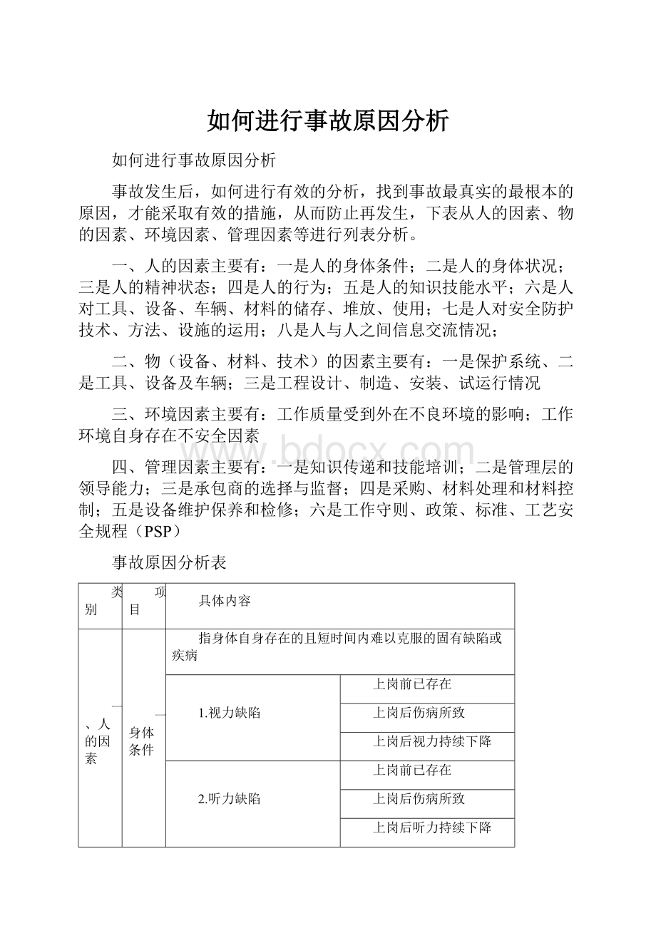 如何进行事故原因分析.docx_第1页